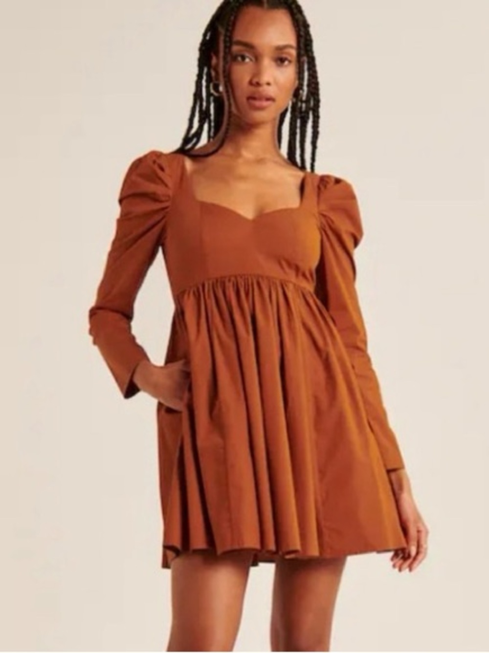 Abercrombie & Fitch Rust Long Sleeve Dress
